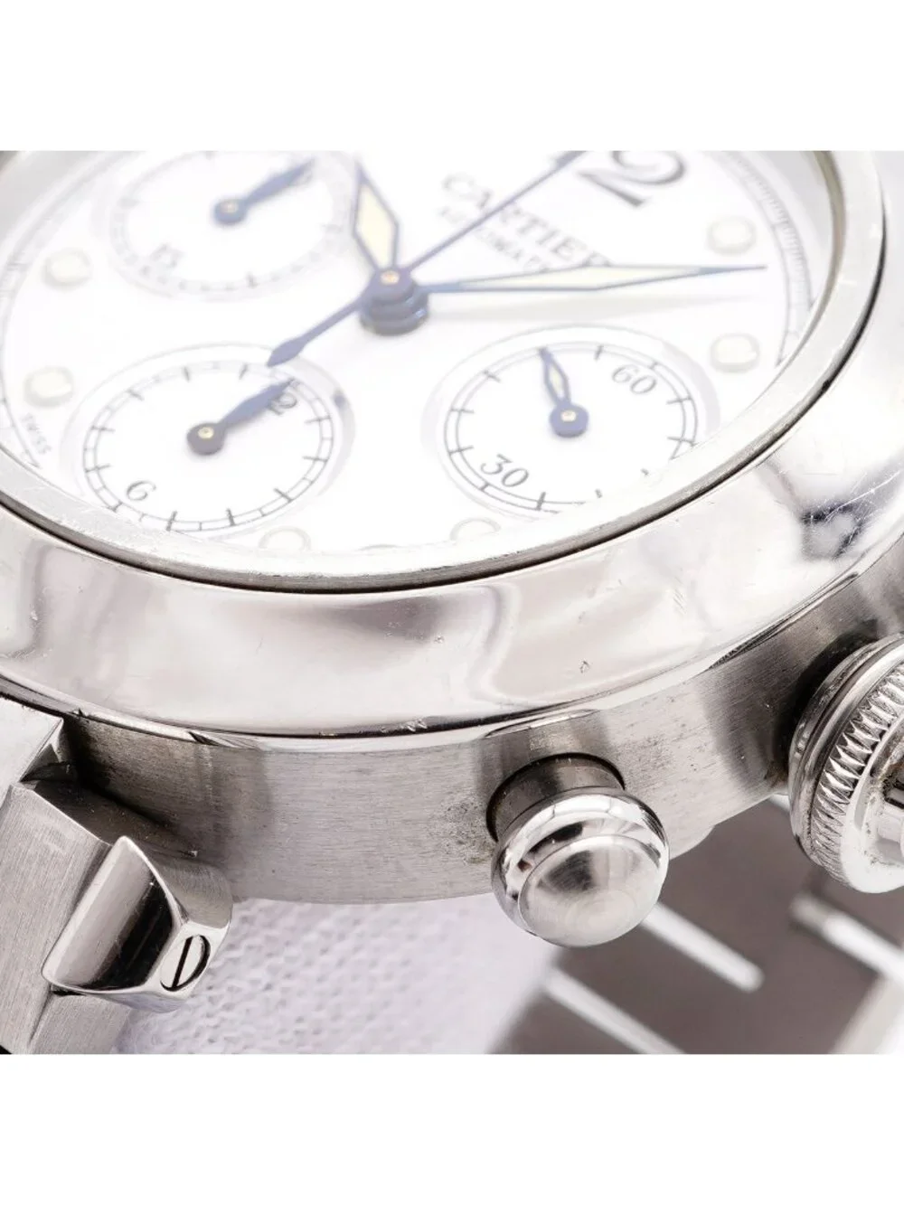 Cartier Pasha C Chronograph White Dial Watch